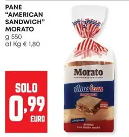 Panorama Pane American Sandwich Morato offerta
