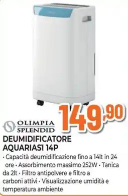 Extracoop Olimpia Splendid deumidificatore Aquarias1 14P offerta