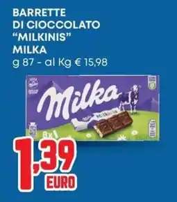 Panorama Barrette di cioccolato Milkinis Milka offerta