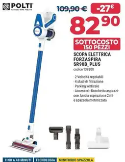 Sinergy Polti scopa elettrica forzaspia SR90B_PLUS offerta