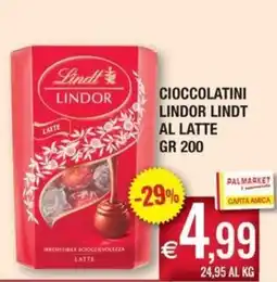 Palmarket Cioccolatini Lindor Lindt al latte offerta
