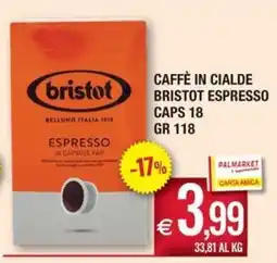 Palmarket Caffè in cialde Bristot Espresso offerta