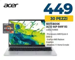 Sinergy Acer Notebook AL15-46P-R49F R3 offerta
