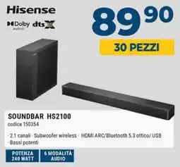 Sinergy Hisense Soundbar HS2100 offerta
