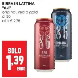 Panorama Birra in lattina 8.6 offerta