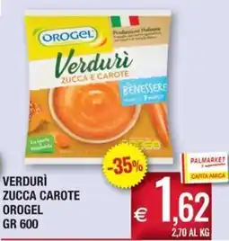 Palmarket Verdùri zucca carote Orogel offerta