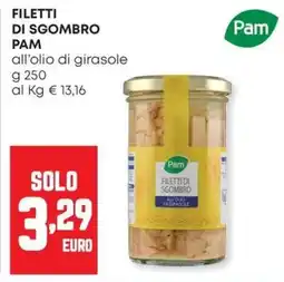 Panorama Filetti di sgombro Pam all'olio di girasole offerta