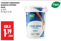 Panorama Yogurt cremoso bianco intero Pam offerta