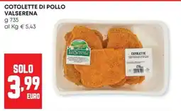 Panorama Cotolette di pollo Valserena offerta