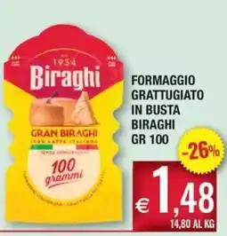Palmarket Formaggio grattugiato Biraghi offerta