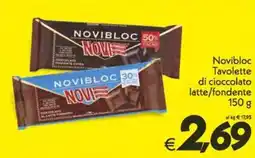 Iper Super Conveniente Novibloc Tavolette di cioccolato latte/fondente offerta