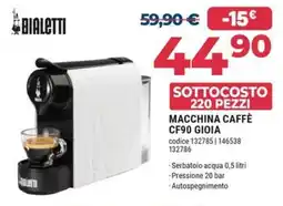 Sinergy Bialetti macchina caffè CF90 Gioia offerta