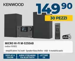 Sinergy Kenwood Micro Hi-Fi M-525DAB offerta