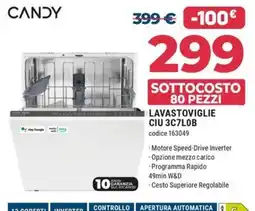 Sinergy Candy lavastoviglie CIU 3C7L0B offerta