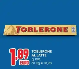 Panorama Toblerone al latte offerta