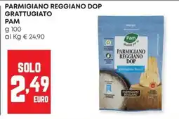 Panorama Parmigiano Reggiano DOP grattugiato Pam offerta