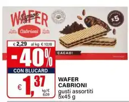 Il Gigante Wafer Cabrioni gusti assortiti offerta