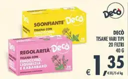 Deco Maxistore Decò tisane vari tipi offerta