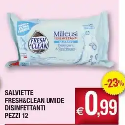 Palmarket Salviette Fresh&Clean umide disinfettanti offerta
