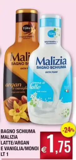 Palmarket Bagno schiuma Malizia latte/argan e vaniglia/monoil offerta