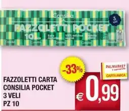 Palmarket Fazzoletti carta Consilia Pocket offerta