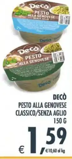 Deco Maxistore Decò pesto alla genovese classico/senza aglio offerta