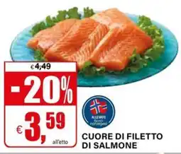 Il Gigante Cuore di filetto di salmone offerta