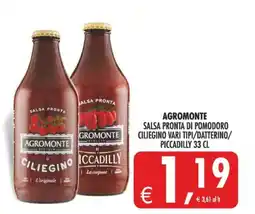 Deco Maxistore Agromonte salsa pronta di pomodoro ciliegino offerta