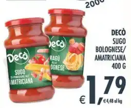 Deco Maxistore Decò sugo amatriciana offerta