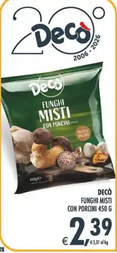 Deco Maxistore Decò Funghi misti con porcini offerta