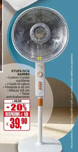 Il Gigante Stufa DCG SA9680 offerta