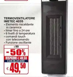 Il Gigante Termostato IMETEC 4035 offerta