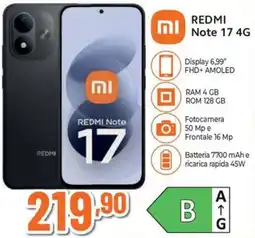 Extracoop Redmi Note 17 4G offerta