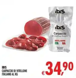 Deco Maxistore Ibis carpaccio di vitellone italiano offerta