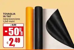 Il Gigante Tovaglia in TNT nera/arancione offerta