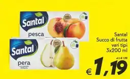 Iper Super Conveniente Santal Succo di frutta vari tipi offerta