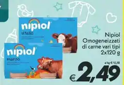 Iper Super Conveniente Nipiol Omogeneizzati di carne vari tipi offerta