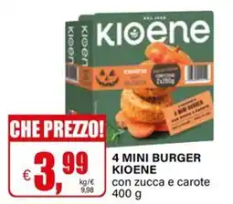 Il Gigante 4 mini burger kioene con zucca e carote offerta