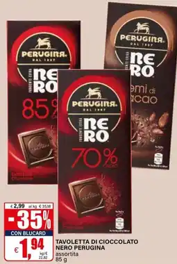 Il Gigante Tavoletta di cioccolato nero Perugina assortita offerta