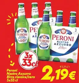 Iper Super Conveniente Peroni Nastro Azzurro Birra classica/zero offerta
