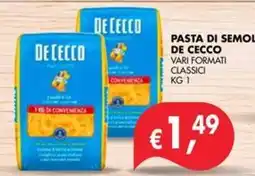 èccoMI Pasta di semola De Cecco offerta