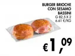 èccoMI Burger brioche con sesamo Bassini offerta