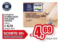 Il Gigante 5 filetti di merluzzo d'alaska frosta offerta