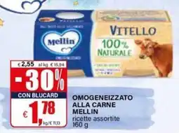 Il Gigante Omogeneizzato alla carne Mellin offerta