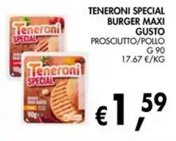 èccoMI Teneroni Special Burger Maxi Gusto Prosciutto/Pollo offerta