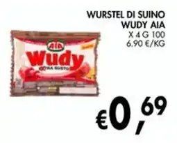 èccoMI Wurstel di suino Wudy Aia offerta