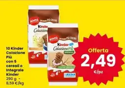 Eurospar Kinder Colazione Più offerta