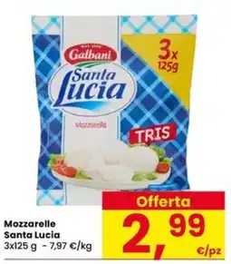 Eurospar Mozzarella Santa Lucia offerta