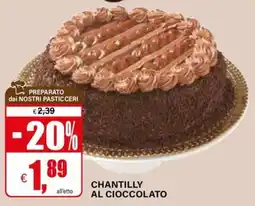 Il Gigante Chantilly al cioccolato offerta