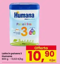 Eurospar Latte in polvere 3 Humana offerta